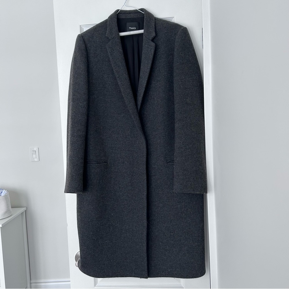 Theory Women's Gray Wool Essential Coat